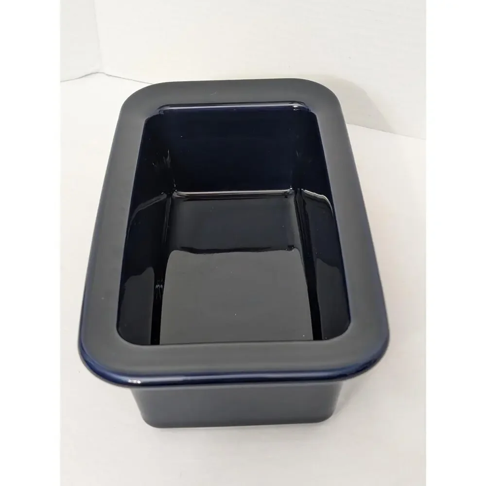 Vintage Fiesta Cobalt Blue Ceramic Loaf Pan Baker 1.4 Quart Retired
